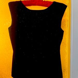 Vintage  Michelle Nicole Women’s Sleeveless Black Beaded Top-Size L